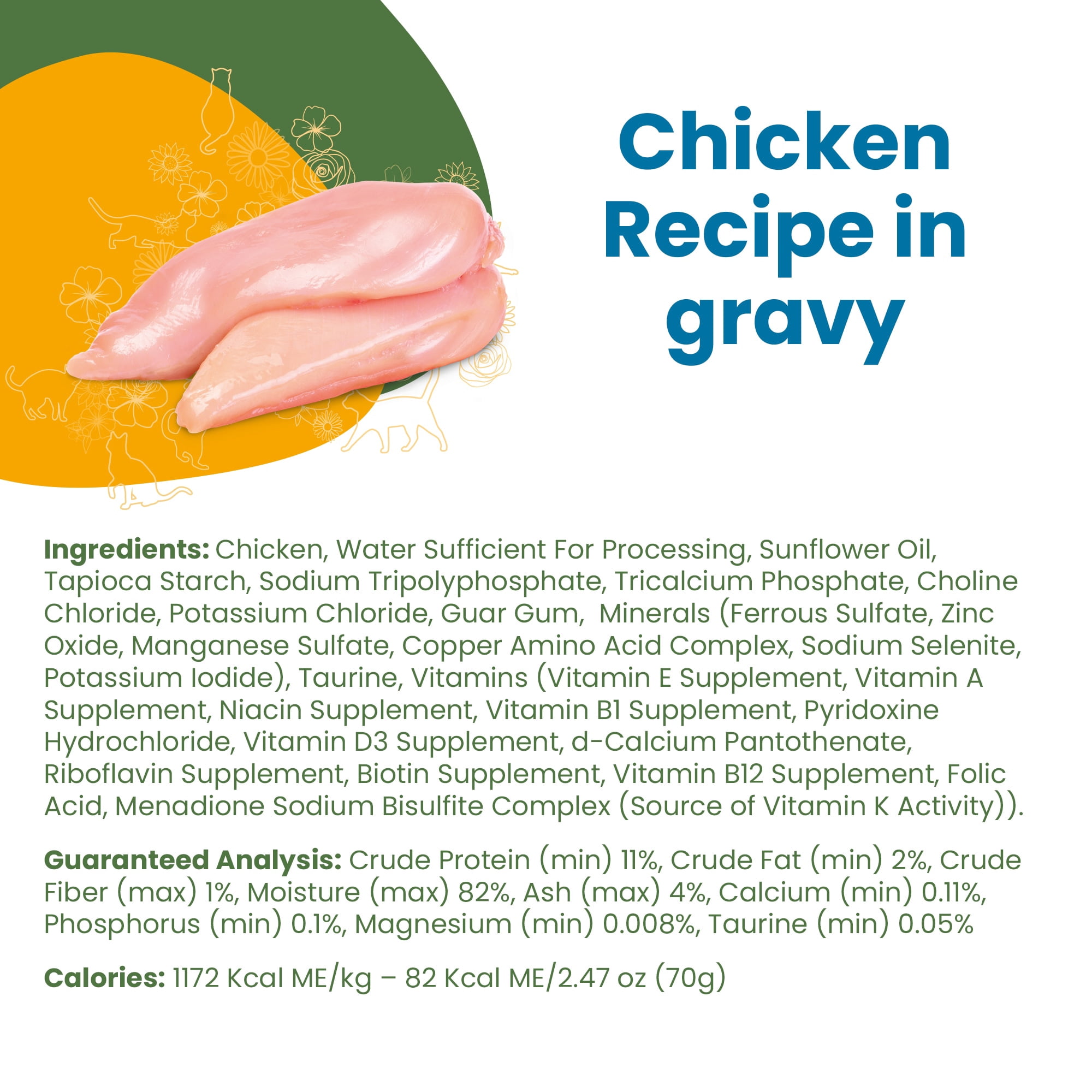Almo Nature: Classic Complete Cat 12 Pack: Chicken Recipe In Gravy - 2.47oz Cans, Adult Cat Canned Wet Food, Grain Free, Daily Meal