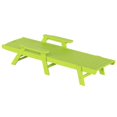 thumbnail image 4 of Bayport Ensemble de 3 Pcs de Chaises Longues/table Inclinables en Plastique HDPE pour Extérieur Lime, 4 of 6