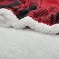 thumbnail image 3 of Sherpa Throw Blanket, Super Soft Fleece Plush Sofa Couch Blanket, TV Bed Blanket, Comfy Cozy Fluffy Warm, Christmas Theme Throws, Holiday Gift, Red Buffalo, 50"" X 60""., 3 of 7