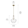 thumbnail image 3 of 42046NBRCS Kichler Lighting Everly - 1-Light Large Pendant with Transitional Style 19.75 Inches Tall by 13.75 Inches Wide-Natural Brass Finish-Clear, 3 of 4