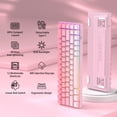 thumbnail image 3 of MageGee MK-BOX 65% Mechanical Keyboard, 68 Keys RGB Backlit Compact Keyboard with Gradient Side-Printed Keycaps, Detachable USB-C Cable, Red Switch - Pink White, 3 of 11