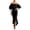 A1-Black820, variant on XIAOCHA Womens Summer Ruched Midi Dress Solid Off Shoulder Puff Sleeve Night Out Dresses