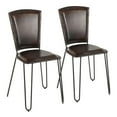 thumbnail image 1 of Lumisource Ali Industrial Dining Chair in Black Metal and Espresso Leather - Set of 2, 1 of 6