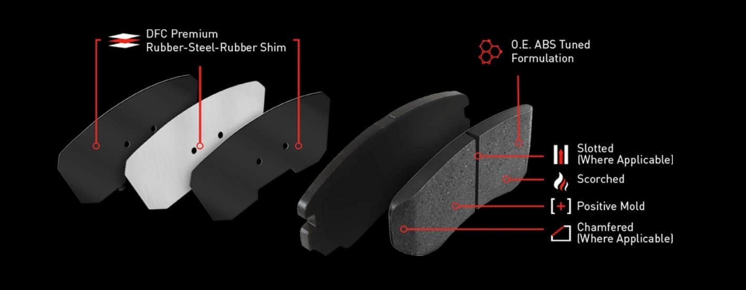 Dynamic 1552-1240-00 DFC 5000 Advanced Brake Pads - Low Metallic Fits select: 2011-2012 JAGUAR XJL, 2013-2019 JAGUAR XJ