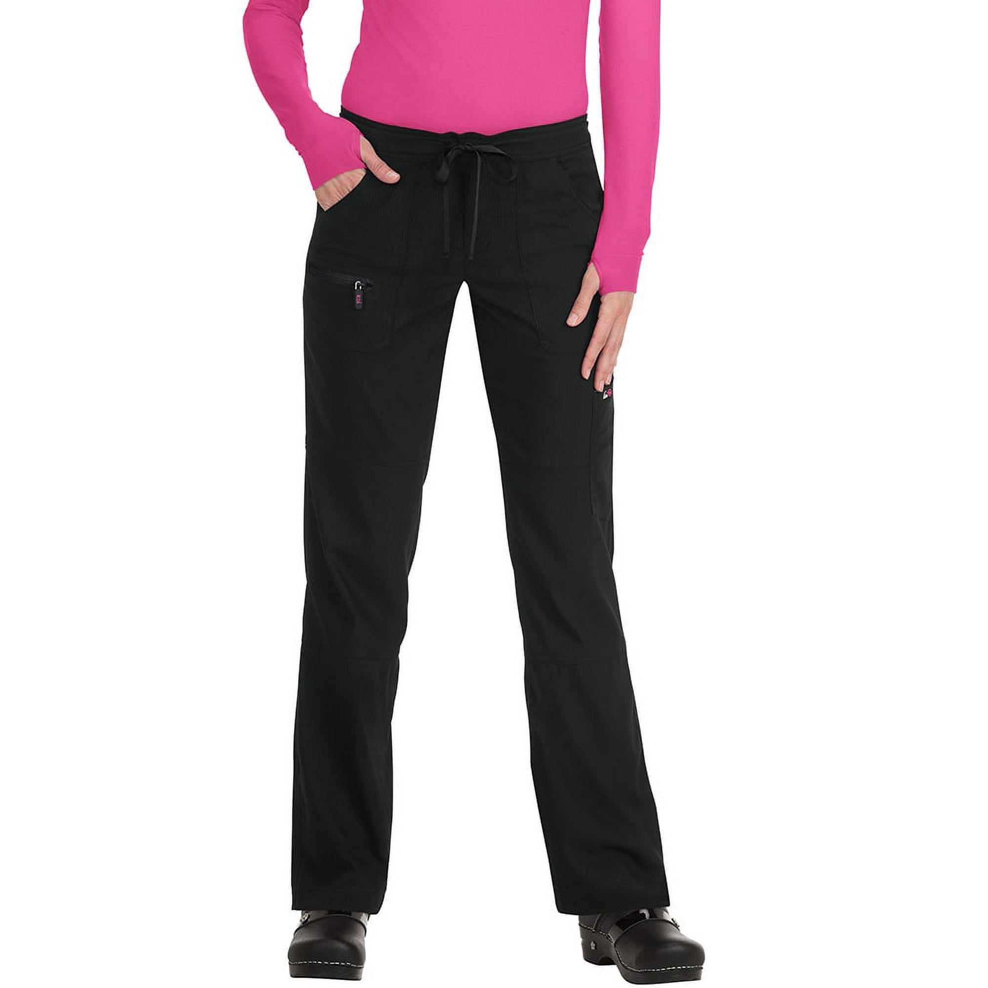 koi lite women's peace drawstring scrub pant large tall black