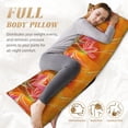 thumbnail image 3 of Yiaed Body Pillow Cover, Ultra Soft Microfiber Pillowcases, Breathable Long Pillow Case, Envelope Closure-Orange Flower Psychedelic (20x54 inch)（Pillow core not included）, 3 of 5