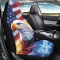 thumbnail image 4 of Uourmeti Bald Eagle and US Flag Car Seat Cushion Cover Durable Front Car Seat Cover Soft Anti-Slip 1 Pieces Set Compatible with Auto Suv, 4 of 6