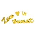 thumbnail image 6 of Abbraccia Love IS Sweet and Heart Wooden Sign Photo Props Romantic Valentine's Day Table Decoration for Wedding Reception Desk Elegant Golden, 6 of 10