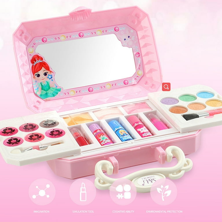 Girls Makeup Kit For Kids Children#39;s Makeup Set Girls Princess Make Up  Box Nontoxic Cosmetics Kit Toys Pretend Play Makeup Beauty Toys Christmas G