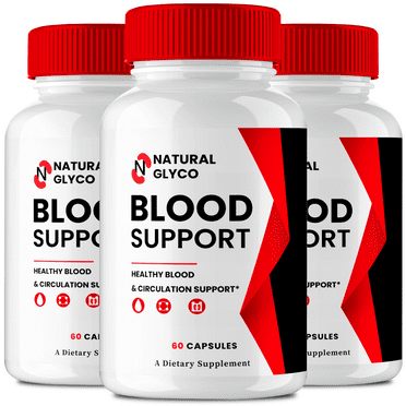 Natural Glyco Blood Support, Advanced Blood Formula Capsules, Natural Glyco Supplement Pills - Maximum Strength, for Healthy Circulation & Stable Level, NaturalGlyco Reviews (3 Pack)