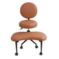 thumbnail image 3 of TidBay Cross-Legged Office Chair with Wheels, Meditation Chair with Back Support, Criss-Cross Desk Kneeling Chair for Home Yoga, Adjustable Height, Rotating Footrest, 3 of 7