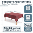 thumbnail image 3 of Sm:)e Royal Stewart Tartan Plaid Tablecloth, Rectangle 55 x 84 Inch, Wrinkle-Resistant & Machine Washable Classic Check Table Cover for Dinner/Party Decoration/Holiday, 3 of 7