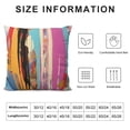 thumbnail image 5 of JEUXUS Abstract Multicolored Expressionist Work of Art Vibrant Rainbow Throw Pillow Cover  Modern Cushion Square Pillowcase for Sofa Bed Car Home Decorative, 5 of 5