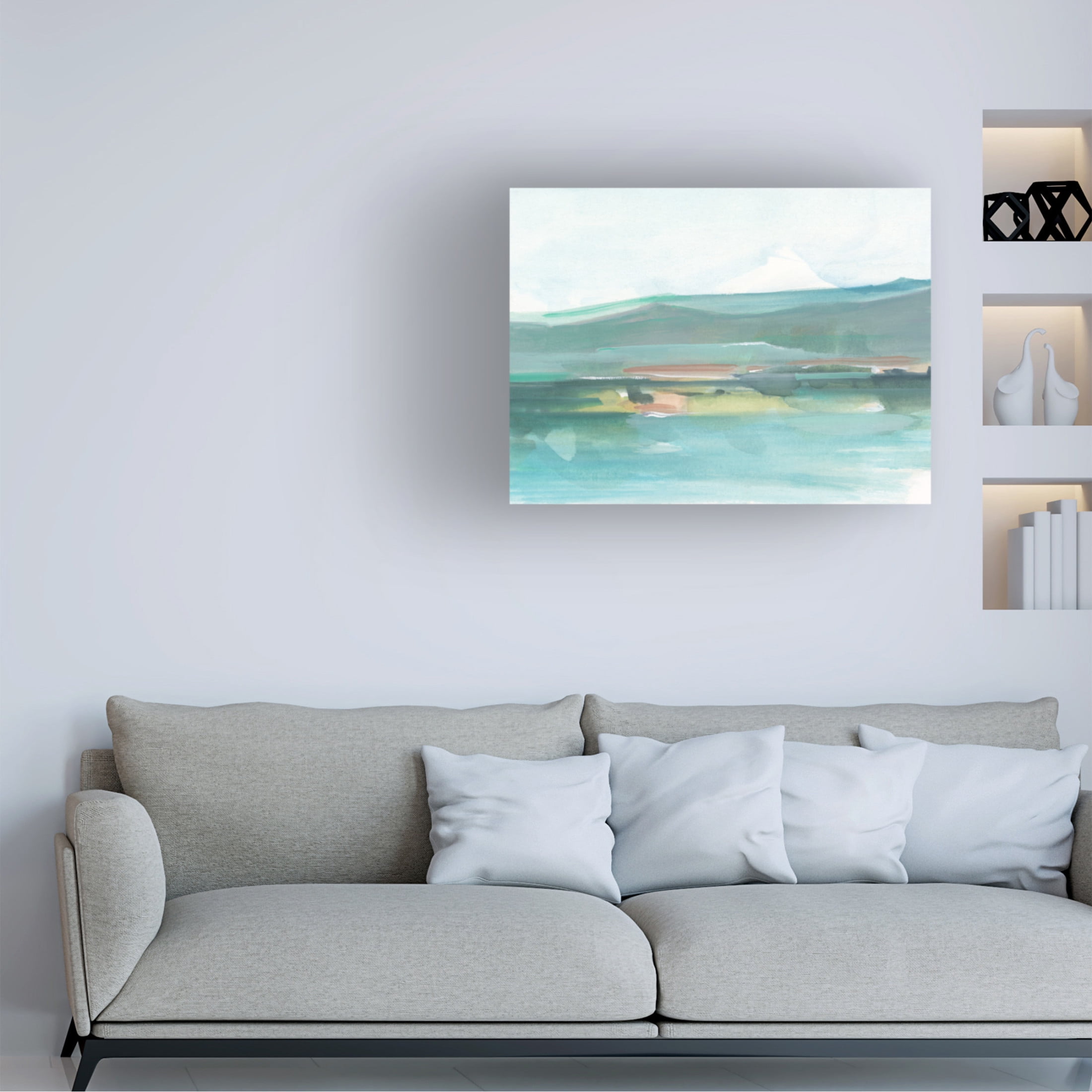 Canvas Wall Art - Ethan Harper 'View from the Sea I' Wall Art for Living Room, Bedroom, or Office Décor by Trademark Fine Art - 19 x 14 Inches