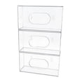 thumbnail image 1 of DimyFew 1 Piece Glove Dispenser Box Disposables Glove Box Holder Organizer Wall Mounted PETG Container Transparent Storage Suitable for Laboratory Kitchen Cle 3 Pieces, 1 of 8