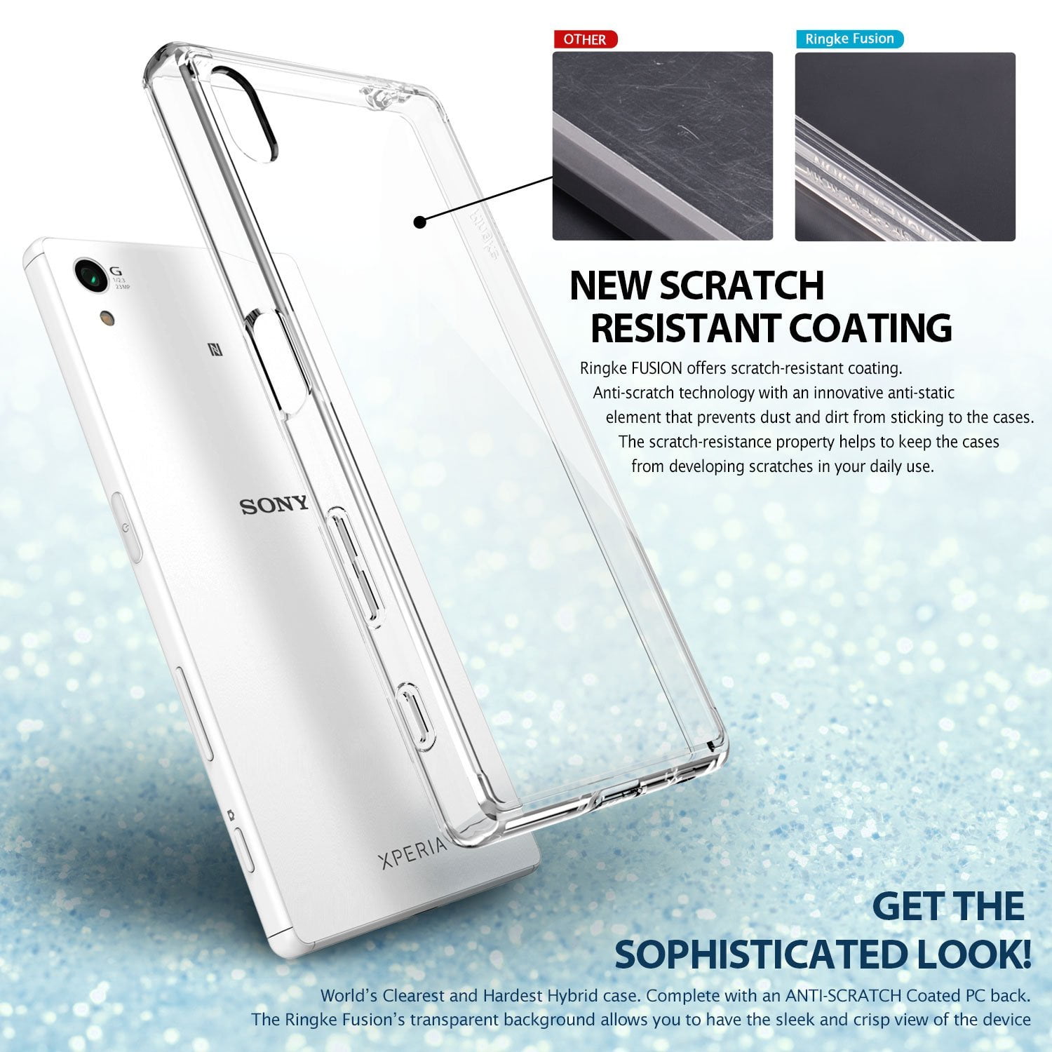 Sony Xperia Z5 Compact Case, Ringke Series [Smoke Black] Shock Absorption Premium Clear Hard Case - Walmart.com