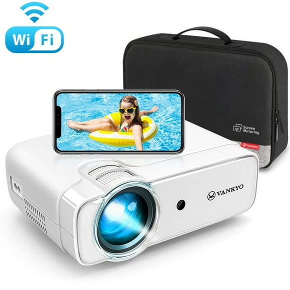 VANKYO Loisirs 430W Mini Projecteur Wi-Fi, Full HD 1080P Projecteur Pris en Charge avec Synchroniser l'Écran du Smartphone, Vidéo Projecteur Portable Compatible avec les Appareils Ios / Android, Fenêtres