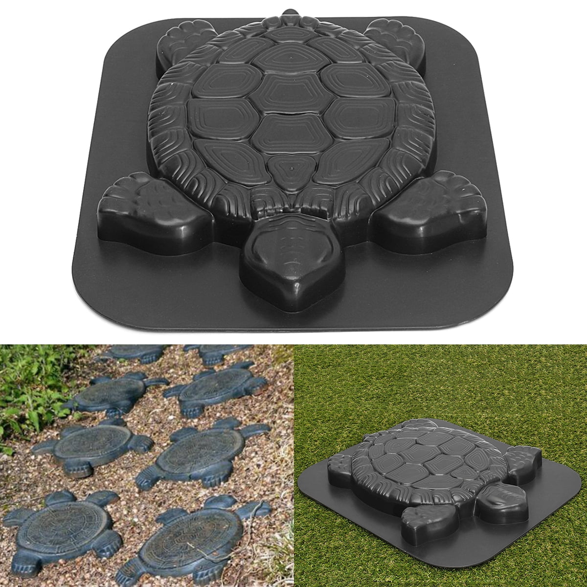 Turtle Stepping Stone Mold DIY Concrete Cement Mould Reusable Garden Planting US 