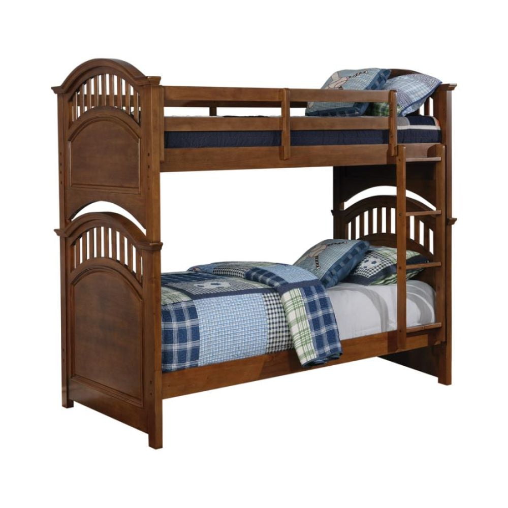 Twin Over Twin Bunk Bed, Walnut