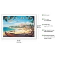 thumbnail image 2 of Waikiki Beach Hawaii - Royal Hawaiian Hotel - Vintage Airline Travel Poster by Kerne Erickson - Fine Art Rolled Canvas Print 27in x 40in, 2 of 4