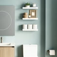 thumbnail image 2 of Ballucci 16" Floating Shelves for Wall, 3-Pack with Invisible Brackets, 6" Deep, White, 2 of 7