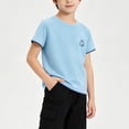 thumbnail image 5 of Muscularfit Pullover T Shirts for Boys Golf Shirts Boys Athletic Shirts Short Sleeve Shirts Crew Neck Graphic Tees Blue Toddler Shirts,3-4 Years, 5 of 9