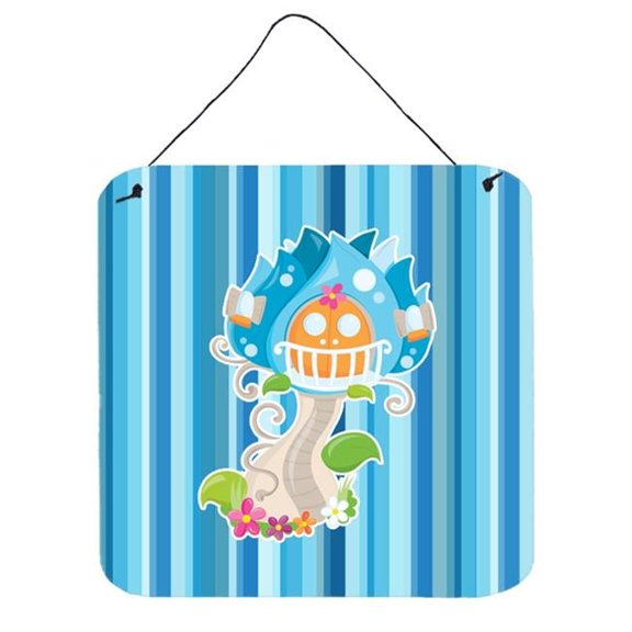 Fairy House Blue Stripes Wall or Door Hanging Prints