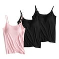 thumbnail image 1 of Timegard Camisoles pour Femmes avec Soutien-Gorge Intégré Col Rond Bretelles Spaghetti Ajustables Bas Confortables Camis, 1 of 6