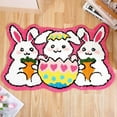 thumbnail image 2 of Easter Bathroom Rugs, Bunny Easter Egg Bath Mats for Bathroom, Spring Tufted Non Slip Water Absorbent Bath Rug, Holiday Cute Rug Decorations for Bathroom Living Room 32x20 Inch, 2 of 4