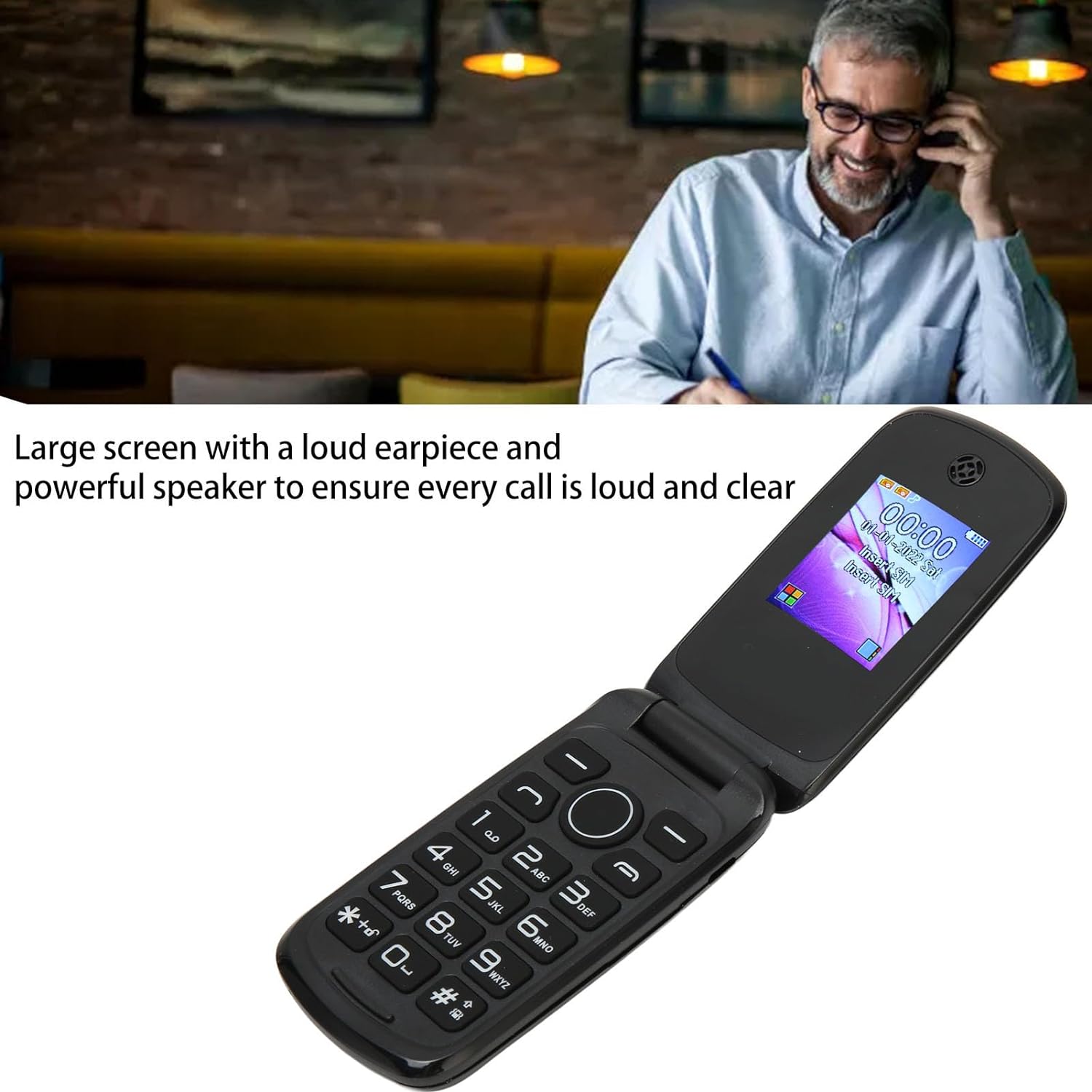 XIOP 2G Flip Cell Phone for Seniors, 1.77in Color Display Screen Ultra ...