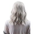 thumbnail image 4 of BERON Silver White Short Wigs Women Girls Curly Wavy Hair Wig 14" Synthetic Bob Wigs, 4 of 6
