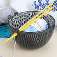 thumbnail image 4 of Soporte de cuenco de hilo de cerámica que evita que se resbale, kit de crochet para accesorios de costura Negro, 4 of 9