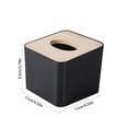 thumbnail image 3 of Plastic Tissue Box Holder with Flip-Top Lid | 1-Piece Storage Organizer for Living Room & Dining Room | 4.33x3.74x3.74 Inches | Black or White, 3 of 5