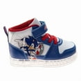 thumbnail image 2 of Sega Sonic The Hedgehog High Top Sneakers Boys, Speedy Athletic Racing Design Durable Canvas Lace Up Closure (Toddler Little Kid), Blue, Size: 7, 2 of 7
