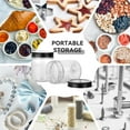 thumbnail image 3 of Novelinks 8 oz Airtight Jars with Black Lids Plastic Food Storage Canister Clear Kitchen Jar Containers for Candy, Cookie, Rice, Coffee Beans, Snacks, Spices,16 Pack, 3 of 8