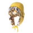 thumbnail image 1 of WITHMOONS Wool Felt Knit Ear Flap Beanie Hat Leopard Faux Fur LX7523 (Yellow), 1 of 4