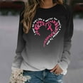 thumbnail image 2 of Ichuanyi Womens Fall Tops, Women's Fashion Valentine's Day Heart Print Round Neck Casual Graphic Sweatshirt Top, 2 of 3