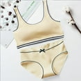 thumbnail image 2 of Wuxian Little Girls Bras Matching Girls Underwear Set Crop Cami Training Bras For Girls With Fashionable Girls Panties Bra,Beige, 2 of 4