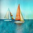 thumbnail image 2 of Nan 12x12 Gold Ornate Wood Framed with Double Matting Museum Art Print Titled - Color Tint Sail, 2 of 4