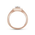 thumbnail image 5 of Heart & Round Cut White Cubic Zirconia Love Heart Halo Ring In 14K Rose Gold Plated 925 Sterling Silver (Color: White, Clarity: VVS1-VVS2) -11, 5 of 7