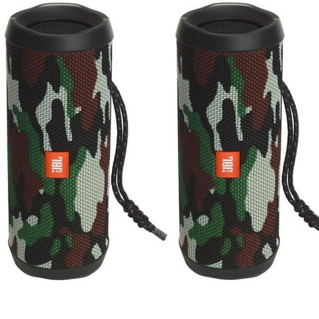 JBL Flip 4 Waterproof Portable Bluetooth Speaker (Camouflage) - Pair