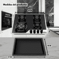 thumbnail image 3 of Parrilla de Gas Arol 4 Quemadores Empotrable de 60 cm Vidrio Templado, 3 of 7