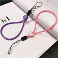 thumbnail image 2 of 2PCS Solid Color Short Love Heart Hanging Rope Adjustable Mobile Phone Phone Strap Colorful Wrist Strap Elastic Mobile Phone Lanyard, 2 of 5