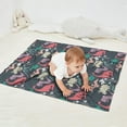 thumbnail image 2 of DarkBlue Colorful Dinosaurs Plants Pattern Blanket,Comfortable Soft Flannel Throw Blanket,All Season,Warm Lightweight Blankets for Sofa Bed Couch Living Room Chair,30"x40", 2 of 4