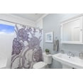 thumbnail image 4 of Simply Daisy 70" W x 73" L Flower Flourish Polyester Shower Curtain, Purple [1 Ct], 4 of 5