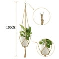 thumbnail image 4 of 6Pcs Macrame Plant Hanger Vintage Rope Basket Indoor Outdoor Hanging Plant Holders, 4 of 8