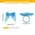 thumbnail image 2 of Uxcell Napkin Rings Bow, Velvet Napkin Holder Ring Decor for Table Setting Blue, 2 of 5