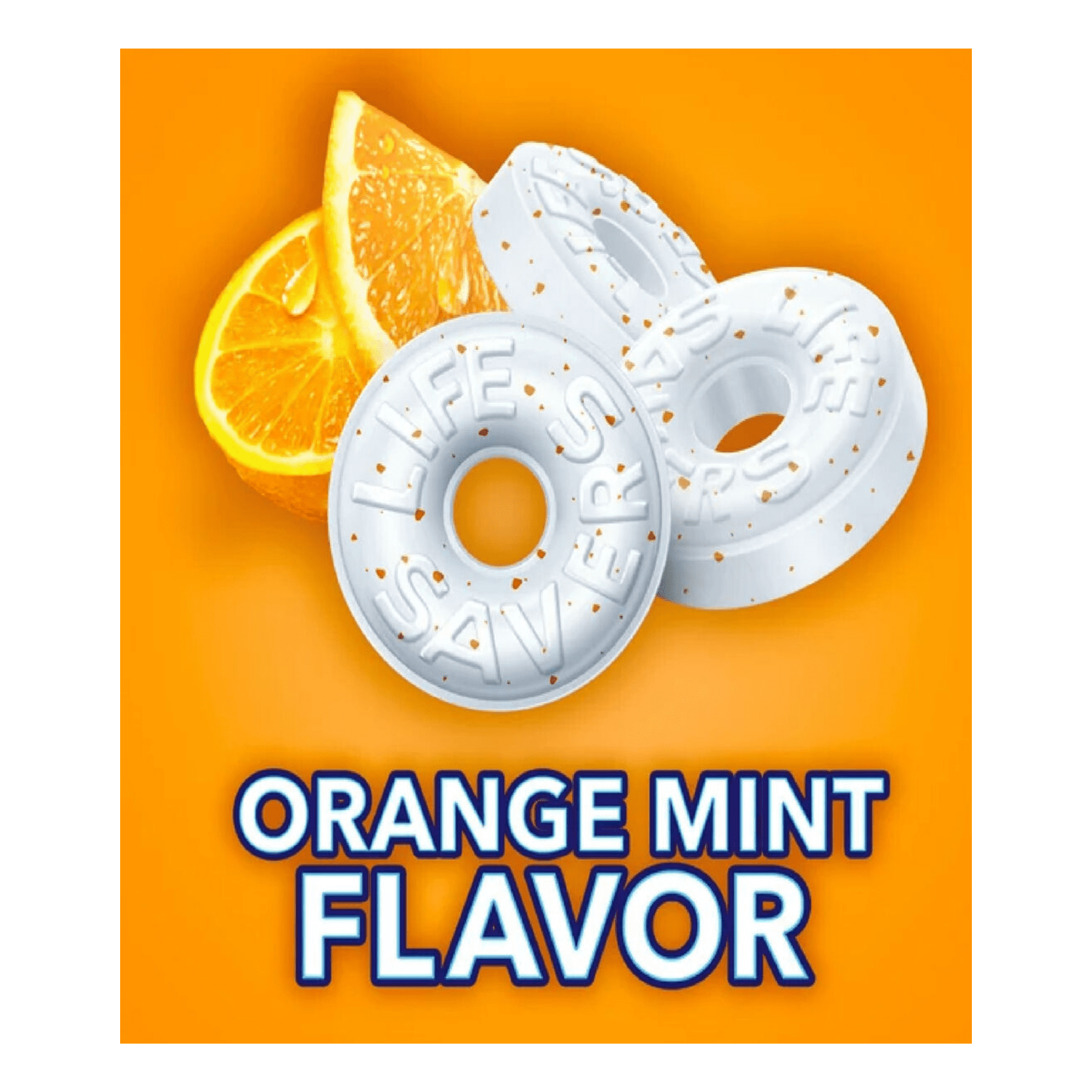 LIFE SAVERS ORANGE MINT Bag 6.25 Ounce Fresh Individually Wrapped (Pack of 12 BOXED CASE) Great For Convenience Stores Retailers Or Just Stock Up.