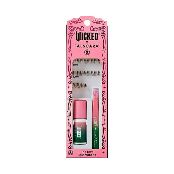 WICKED X Falscara False Eyelashes, Lash Extension Kit, 10 Lash Clusters - Winkie Country