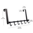 thumbnail image 2 of QZS Over the Door Hook,1Pack Over Door Towel Rack,Hanging Towels or Clothes,Bathroom,Bedroom or Laundry Room,Moving 6-Hook,Black, 2 of 7
